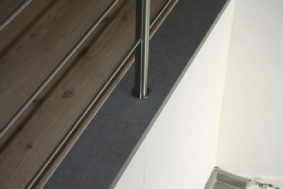 Afwerking Inox spijlers balustrade